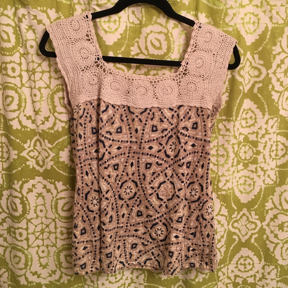 🌻4/$25🌻 Lucky Brand Crochet Top